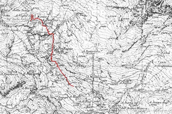 mappa cartinaAlpe Vigne Superiore (Rif. Barba Ferrero)