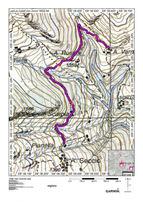 mappa cartinaAlpe Seccio - Alpe Varma 
