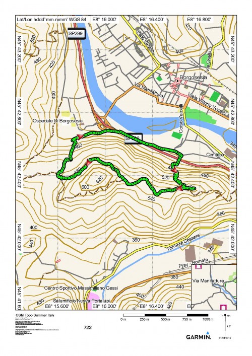 mappa cartinaAnello del Monte Aronne 